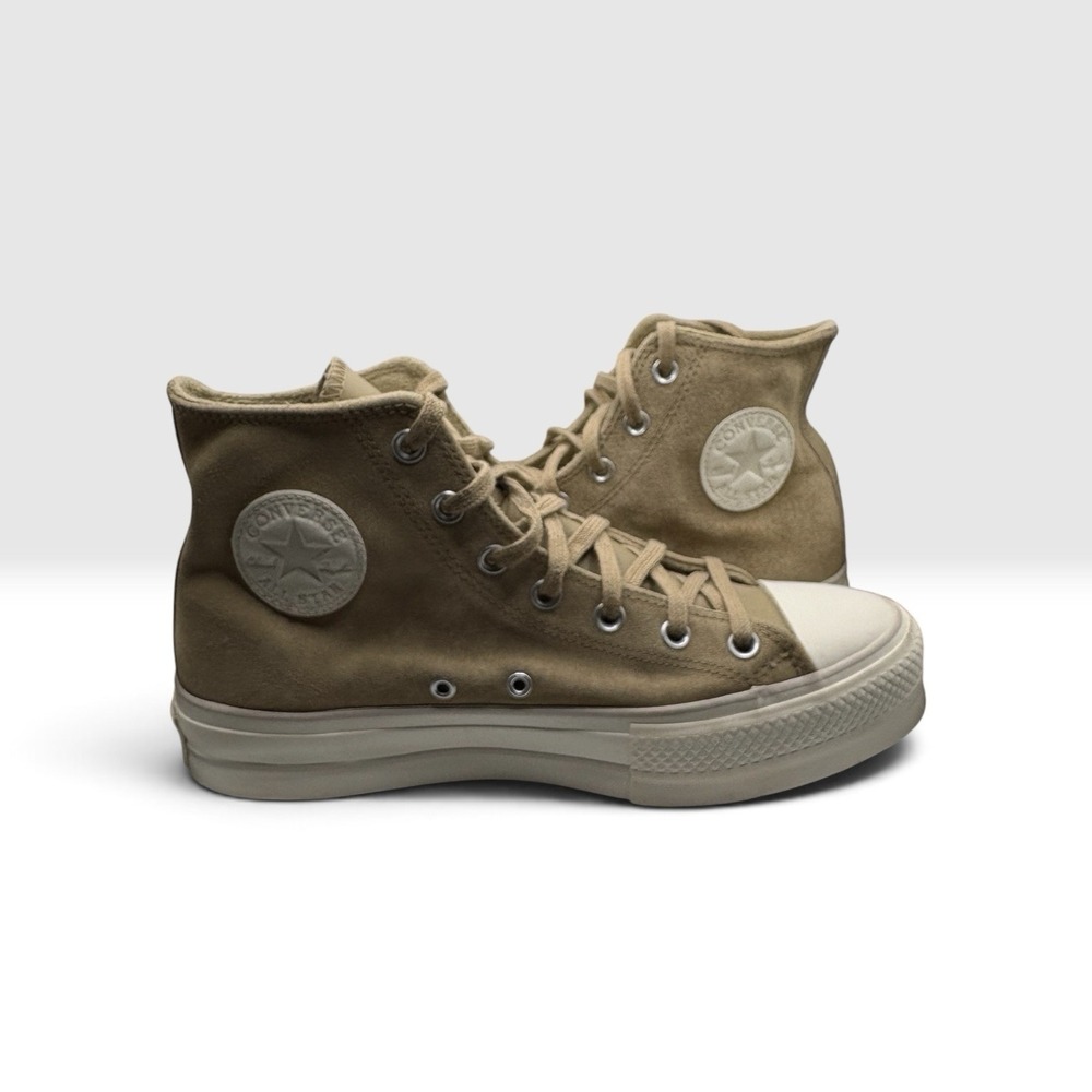 Converse Womens Chuck Taylor All Star Lift Platform Sneakers 10 Nomad Khaki 2188
